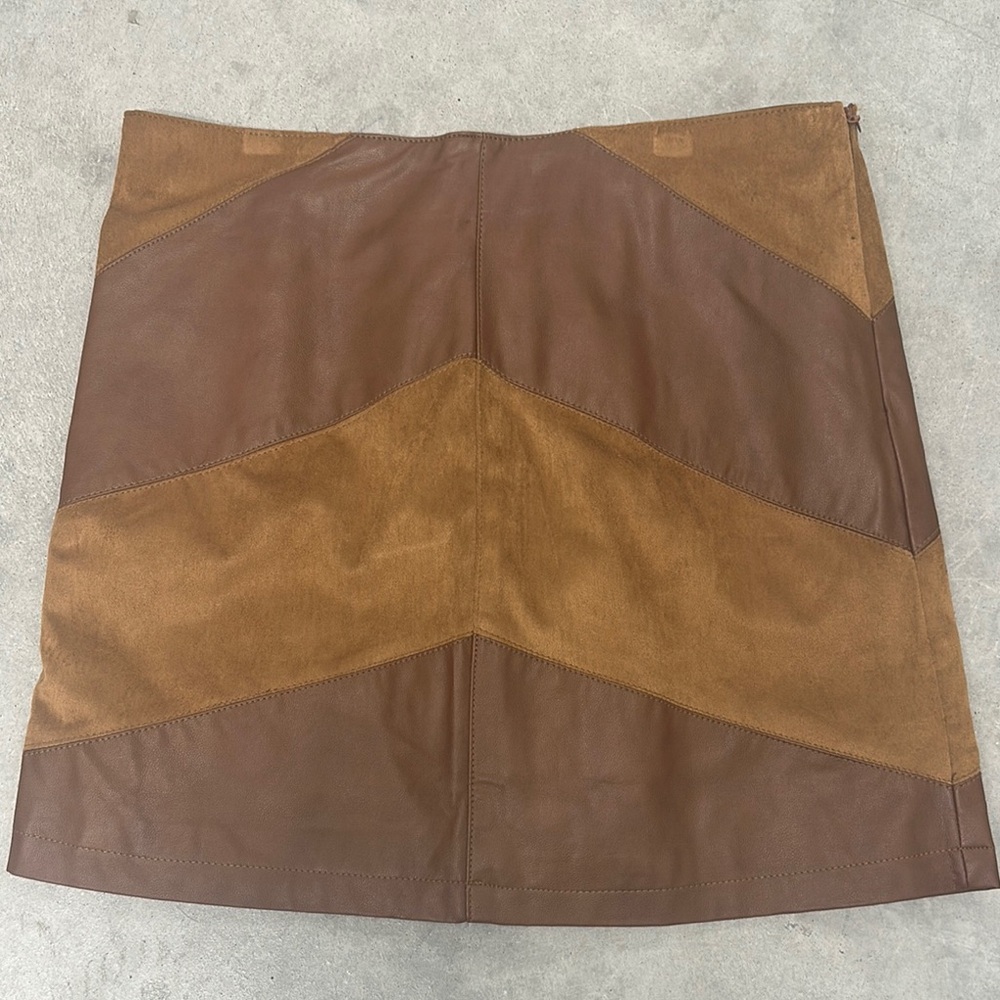 Brown Leather Skirt